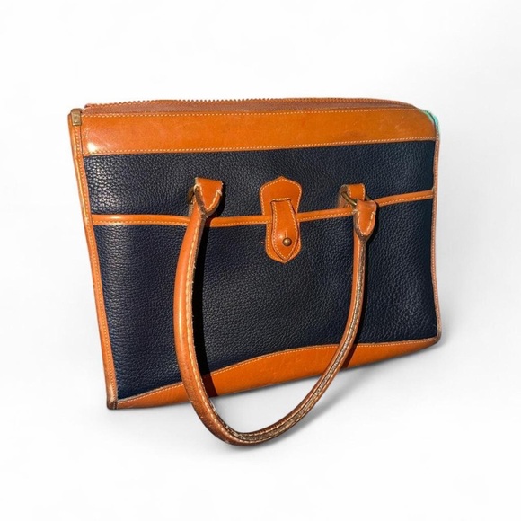 DOONEY & BOURKE Black and Tan Leather Tote Bag - Picture 2 of 8